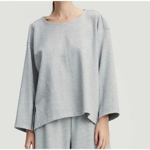 Nap Loungewear Pure Cotton Loose Cut Sweatshirt Size Small Gray - Picture 1 of 9